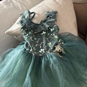 Weissman Sparkling Green Kids Dance Costume
